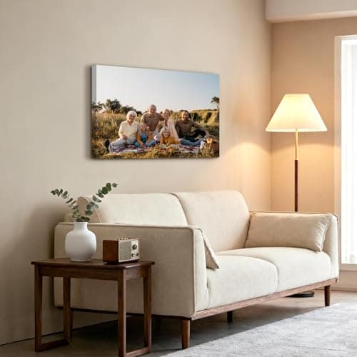 Personalized Photo Canvas Wall Art, Custom Canvas Prints with Your Photos,Ready to Hang, Ideal Housewarming Wedding Birthday Gift for Family Friends (HORIZONTAL PHOTO, 16" L x 12" W) view 4