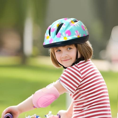 Girl Bike Helmet, Pink, Ages 3-10 Years Adjustable, Multi-Sport view 4