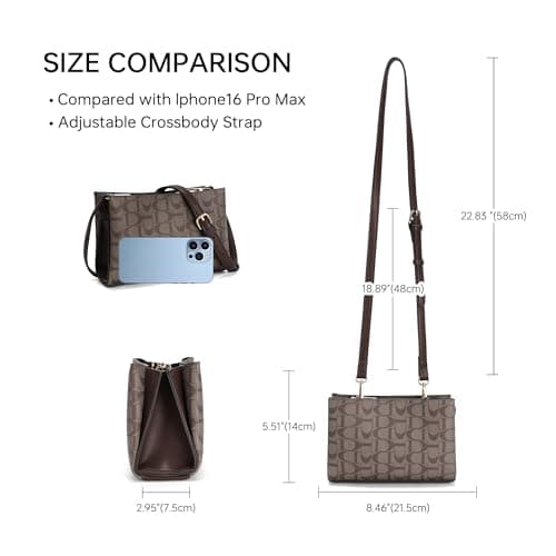 Goinsound Small Crossbody Bags for Women, Vegan Leather Crossover Purse Cell Phone Purses Rfid Shoulder Bag view 4
