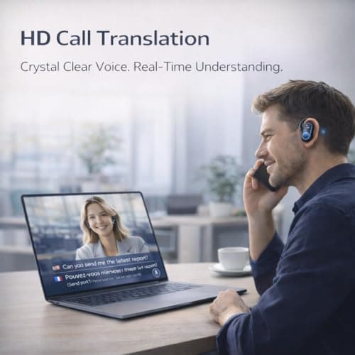 AI Translation Earbuds Real Time - 164 Languages Translator Earbuds with 8 Modes, 80H Battery Life 5-in-1 Translating Headphones Audifonos Traductores Ingles Espaol for Travel Business Learning view 3