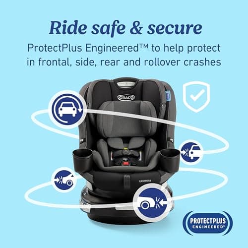 Graco EasyTurn 360 2-in-1 Rotating Convertible Car Seat, 360 Degree Rotating Infant to Toddler Rotating Car Seat, 2 Modes Rear and Forward Facing, Slim Design view 6