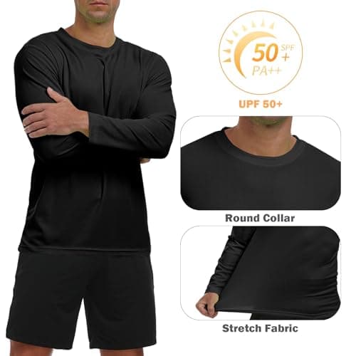 Men's Long Sleeve Sun Shirt Lightweight Workout UV Protection Quick Dry Hiking Tee Shirts Cycling Fishing Athletic Tops view 5