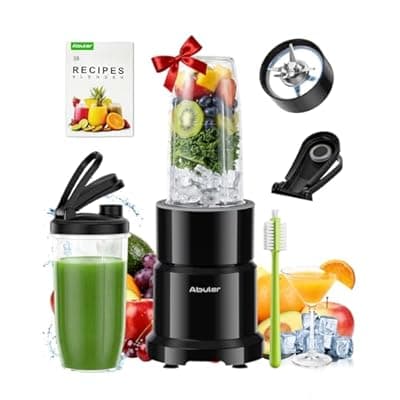Blender for Smoothie, Abuler 1200W Personal Blender for Shake and Smoothies for Kitchen with 2 No-BPA 20oz Portable Cups, Single Serve Smoothies Maker Mixer for Juices, Nutritious Recipe