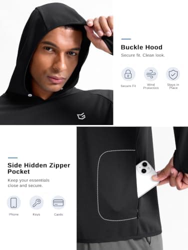 G Gradual Men's Fleece Lightweight Hoodie Athletic Gym Hooded Sweatshirt view 5