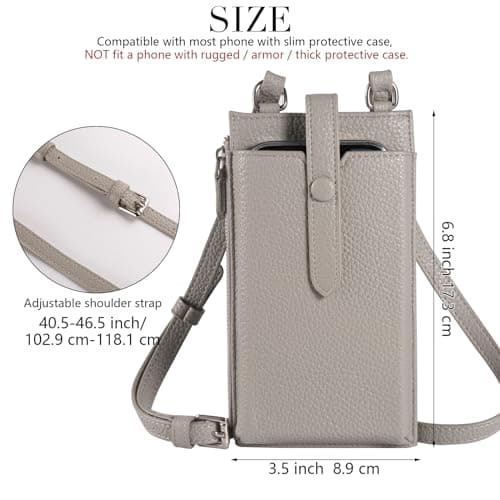 Vyvyana Cell Phone Purse Wallet Small Crossbody Bags for Women with Adjustable Shoulder Straps and Card Slots view 4