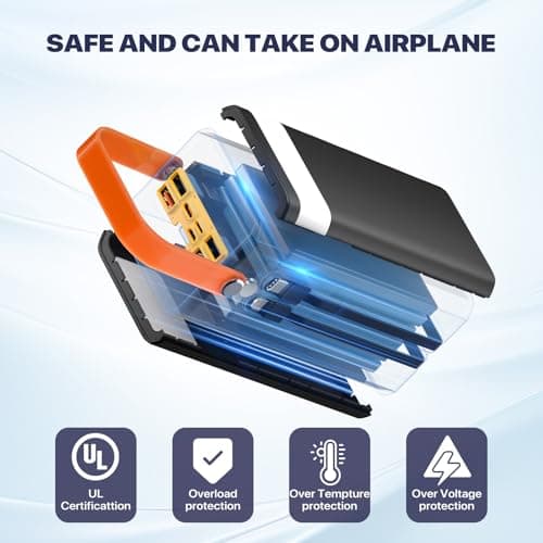 Portable Power Bank Station 99Wh Outdoor Generator with Flashlight LCD Display Backup Phone Battery Pack Portable PD Fast Charger for Laptop Cellphone Travel Camping Home Use view 6