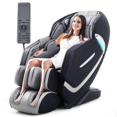 RESTREAL 4D Massage Chair Full Body, Zero Gravity SL-Track Shiatsu Electric Massage Chair Recliner, Airbag Massage, Deep Yoga Stretch with Heat Body Scan Bluetooth Foot Roller, Extendable Footrest view 3