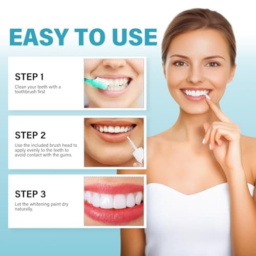 Tooth Paint, Instant Teeth Whitening Paint Kit, White Gel Paint for Teeth, Easy & Fast Get Shiny Teeth, Safe, Assertive Socializing view 5