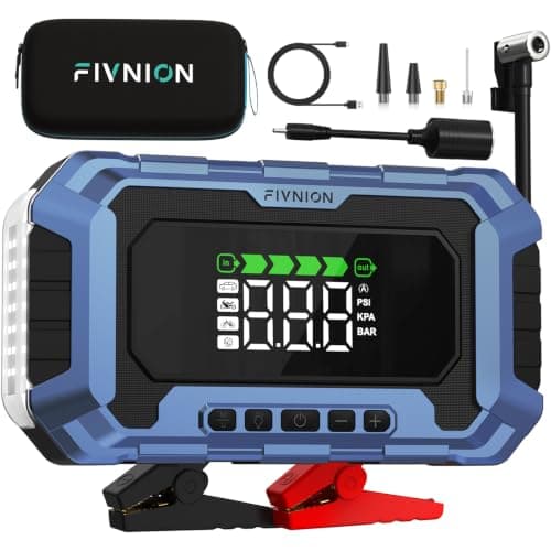 FIVNION Real 74Wh Jump Starter with 160PSI Air Compressor, PD65W Fast Charging 12V Jump Box (All Gas/10L Diesel) — image 1