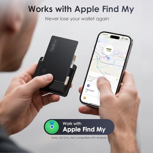Wallet Tracker Card (iOS Only) - 0.07in Slim, Compatible with Apple Find My, Bluetooth Tracker Smart Tracking Card Wallet Finder, IP68 Waterproof, Item Locator for Luggage Tags, Passports, Purse view 6