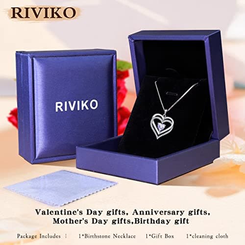 RIVIKO Infinity Heart Symbol Necklace for Women 925 Sterling Silver Love Heart Pendant Valentine's Day Anniversary Birthday Christmas Jewelry Gifts for Women Mom Wife Sister Her Friends view 5