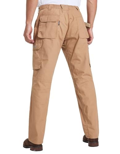 DURAWERK Men's Cargo Pants, Water Resistant Work Pants, Durable Ripstop Tactical Pants, EDC Hiking Pants, Hunting Pants view 6