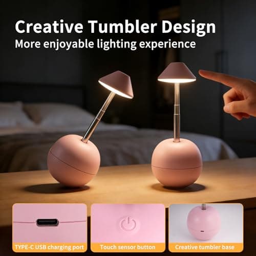 Rechargeable
LED
Table
Lamp,
Tumbler
Cordles
Lamp view 3