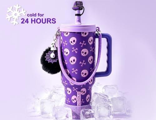 DLOCCOLD 40 oz Tumbler with Handle and Flip Straw, 100% Leak Resistant Leak-Proof Tumbler with Lid and Straw, Insulated Stainless Steel Cup, Keeps Cold or Hot, Car Cupholder Friendly view 5