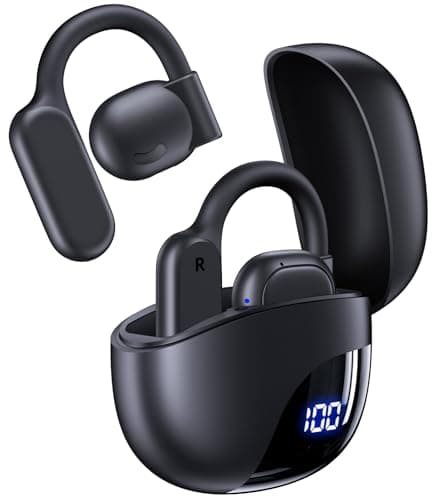 AI Translation Earbuds Real Time 164 Languages 80H Playtime Translator Ear Buds Audifonos Traductores Inglés Español Wireless Earphones Bluetooth AI Headphone for Travel Meeting Learning K08 Black view 1