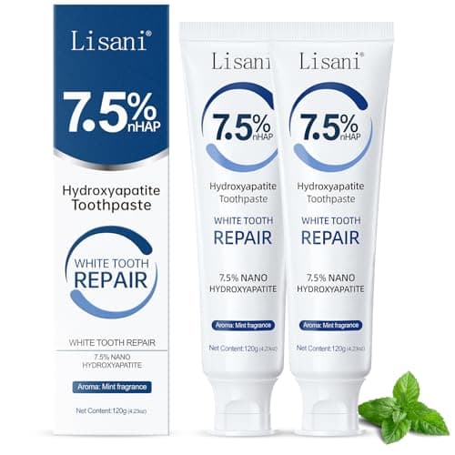 Set 2-Pack Hydroxyapatite Toothpaste for Teeth Remineralization, Enamel Repair, Sensitivity Relief & Whitening Fluoride-Free, Deep Cleaning Care, Fresh Breath — image 1
