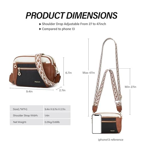 Crossbody Purse for Women Small Crossbody Bags Trendy Vegan Leather with Adjustable Shoulder Straps Gift for Mother Wife Mom view 4