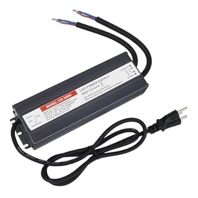 Hanbaak LED Driver 200 Watts, IP67 Waterproof Power Supply, Low Voltage Electronic Transformer, 97V-265V AC to 12V DC, 12V Constant Voltage LED Power Supply for LED Light Strip