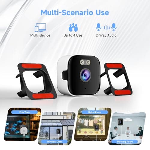 AXB 4K Window Security Camera for Home: 2.4GHz&5GHz WiFi Window Camera with Dual-Light Color Night Vision - Indoor Window Cam with Motion Detection for Home Security 2Pack view 6