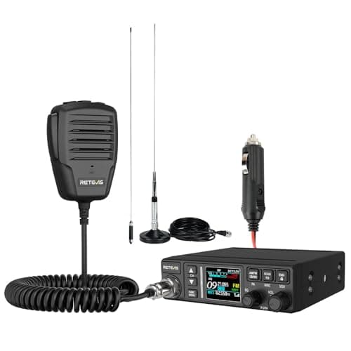 Retevis MB3B CB Radio Kit with Antenna, NRC Noise Cancellation, Long Range CB Mobile Radio, WX Channel, Brightness Color LCD, AM/FM, 12V/24V, EMG Channels 9/19 Radios for Long Haul Trucker Off-Road view 1