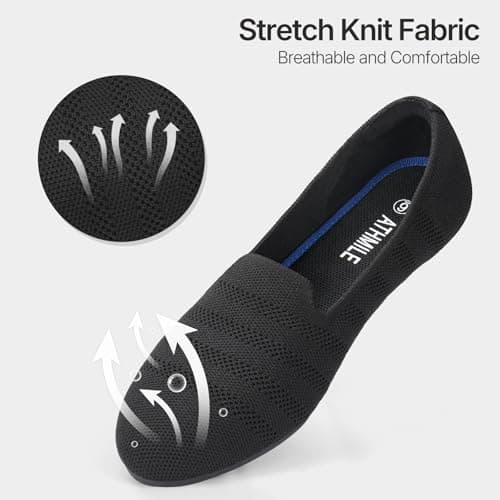 ATHMILE Ballet Flats for Women Ballerina Slip On Round Toe Loafer Shoes Dressy Casual for Wedding Business Daily 2026 Fashion Zapatos Bajos para Mujer Brown Size 6 view 5