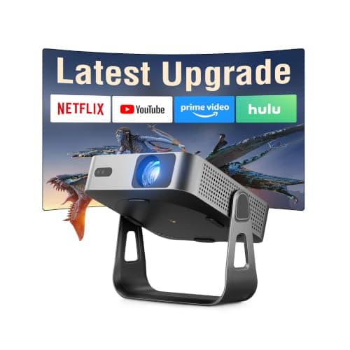 【Native 1080P & Netflix Ready 】Smart Projector with WiFi and Bluetooth | Thinnest 1.81" VOPLLS 4K Home Movie Projector, Mini Auto Focus & Keystone Portable Outdoor Camping — image 1