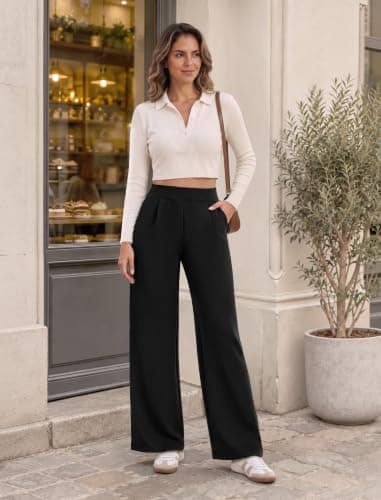 FireSwan Women's Modal Soft Wide Leg Pants High Waist Casual Lounge Pants view 3