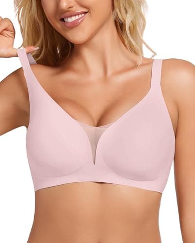VRVOICE Womens Wireless Bras Sexy V Mesh Push Up No Underwire Bralette Seamless Supportive Tshirt Everyday Bra — image 1