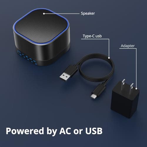 Magicteam Sound White Noise Machine with 20 Non Looping Natural Soothing Sounds and Memory Function 32 Levels of Volume Powered by AC or USB and Sleep Sound Timer Therapy for Baby Kids Adults view 5