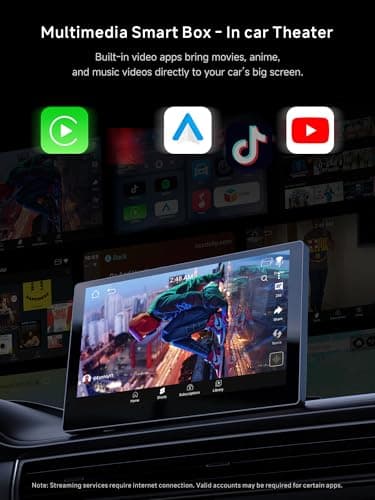 Magic AI Box Wireless CarPlay and Android Auto Adapter, 4GB+32GB, Black | Wireless Connectivity, AI-Powered, Dual-WiFi, Plug-and-Play, Universal Compatibility, Compact Design view 3