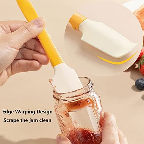 Silicone Jam Spreader Spatula with Can Opener End, Multi Purpose Spreaders for Jar, Peanut Butter Jelly Spreader, Chocolate Spreader Mixing Scraper, Spread with Clean Hands By Simple Spreading view 3