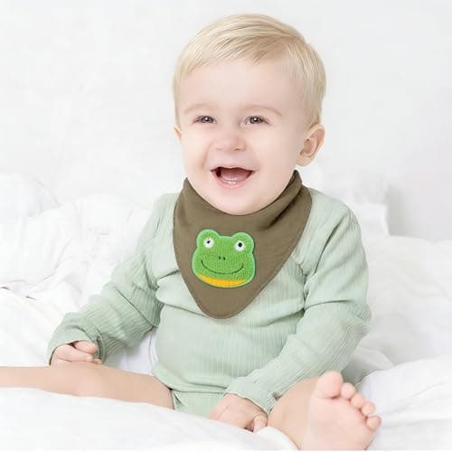 Muslin Baby Bibs 12 Pack, Baby Bandana Drool Bibs for Unisex Boys Girls, Soft Absorbent for Teething & Drooling view 5