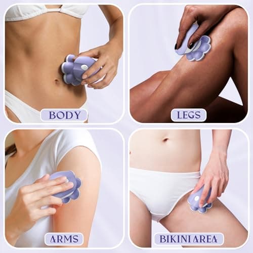 Bartrimber 7D Electric Razors for Women Legs, Smooth Electric Body Shaver | 360° Wide-Area Silky-Smooth Shaver Heads, 5 Min Fast & Close Body Shaving, Waterproof Wet & Dry Use, Light & Travel Cap, Plum view 5