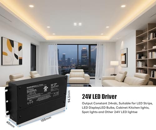 AMAZING POWER 24V LED Driver 60W Dimmable, Power Supply, AC to DC Transformer for LED Lighting, Compatible with ELV, TRIAC dimmers, UL Listed, Class 2 view 2
