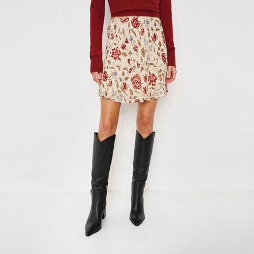 WIRALOMI Knee High Boots for Women Pointed Toe Chunky Heel Boots Metal Buckle Boots with Side Zipper view 2