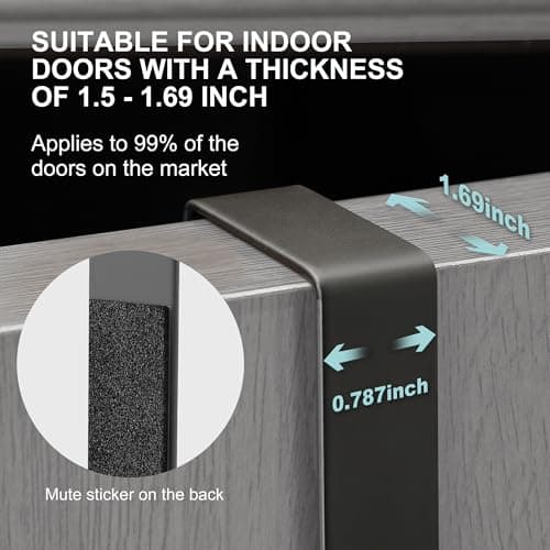 OIM OMIIOMIO Over The Door Double Hanger Hooks, Metal Twin Hooks Organizer for Hanging Coats, Hats, Robes, Towels - Black - Set of 4 view 5