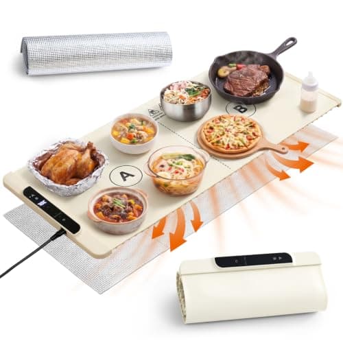 Warming Mat for Food, 36"x15" Extra Large Dual Independent Temp Control — image 1