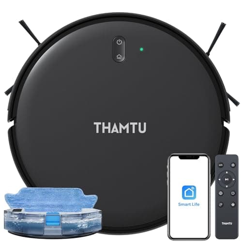 Thamtu Robot Vacuum and Mop Combo, Slim 2-in-1 Vacuum Robotic with Strong Suction, Auto-Charging, Scheduling, Smart Robot Vacuum Cleaner Ideal for Pet Hair, Hard Floors & Low-Pile Carpets — image 1