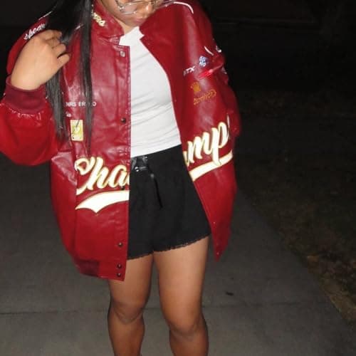 Aelfric Eden Faux Leather Racing Jacket Oversized Motorcycle Biker Racer Jackets Streetwear Unisex view 6