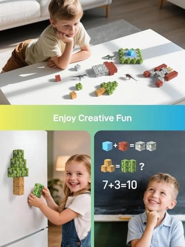 Magnetic Blocks, 108PCS Magnetic Building Block with 6 Dinosaur Toys for Kids, Toddler Stacking STEM Toys for Boys & Girls 3-5 4-8 5-7 Year Old, Sensory Birthday Gift for Age 3+ Kids view 5
