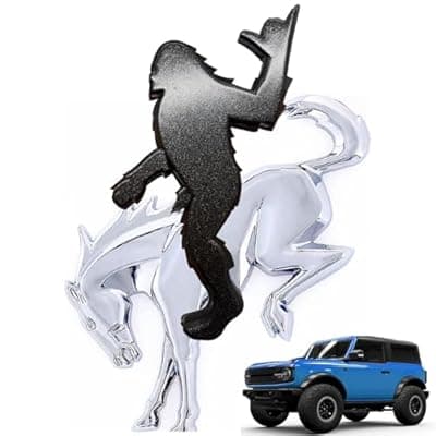Add-A-Squatch Emblem for Your Bronco,3D Tailgate Emblem Overlay for SUV - Universal Fit 3"x4" Raised Design, Black Automotive Decor with 3M Tape(No Horse) (Loose, Black)