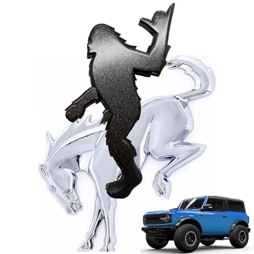 Add-A-Squatch Emblem for Your Bronco,3D Tailgate Emblem Overlay for SUV - Universal Fit 3"x4" Raised Design, Black Automotive Decor with 3M Tape(No Horse) (Loose, Black) — image 1