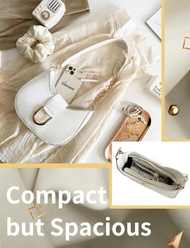 Gleease Cute Small Purse for Women Vintage Shoulder Bag Hobo Leather Handbag with Zipper view 4