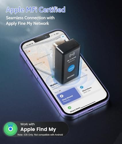 OBD2 GPS Tracker for Vehicles Work with Apple Find My(iOS Only) Plug & Play view 5