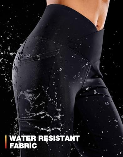 Women's Fleece Lined Pants Winter Thermal Flare Leggings view 3