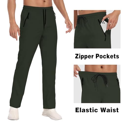 Hiking Pants for Men Quick Dry Water Resistant Sweatpants Elastic Waist UPF 50+ Cargo Causal Travel Work Lightweight Running view 5