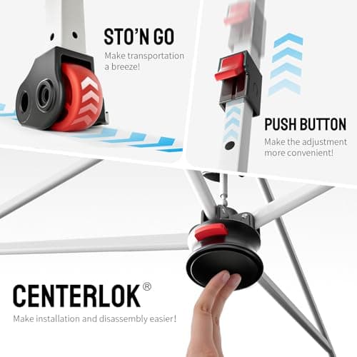 CROWN SHADES 13x13 Pop Up Gazebo, Canopy Tent, Gazebos on Clearance - Outdoor Gazebo for Backyard & Patio Furniture - Carpa Pop Up Tent with Wheeled STO-N-Go Cover Bag (Grey) view 3