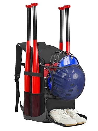 TPAID Baseball Backpack Large Capacity Softball Bag with Shoes Compartment and Fence Hook, Lightweight Baseball Equipment Bag Holds Bats, Helmets, Gloves, Hats, Clothes, Shoes — image 1