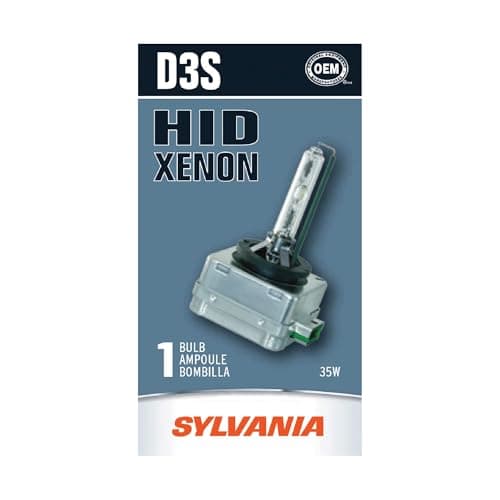 SYLVANIA - D3S Basic HID (High Intensity Discharge) Headlight Bulb - High Performance Bright, White, and Durable Lamp (Contains 1 Bulb)