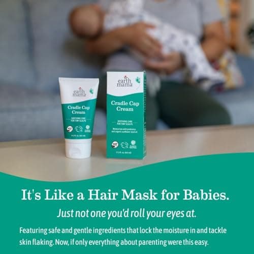Earth Mama Cradle Cap Cream - 2 oz - Gentle Cream for Babies - Scalp Moisturizer to Help Soften Flakes - Cradle Cap Kit Essential view 6